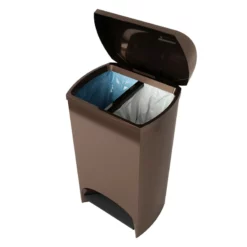 Two-Step Bronze Trash Can, 12gal 9 Two-Step Bronze Trash Can, 12gal -Storage Sales Store two step bronze trash can 12gal 3