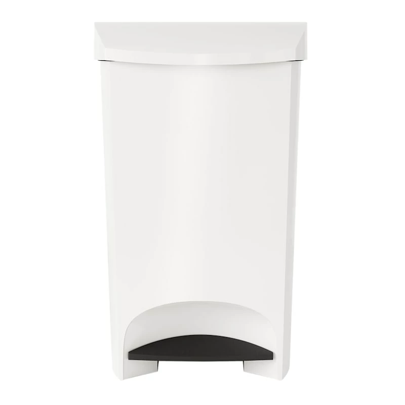 Two-Step White Trash Can, 12gal 2 Two-Step White Trash Can, 12gal - Image 2