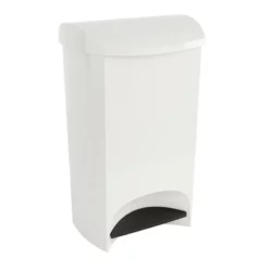 Two-Step White Trash Can, 12gal