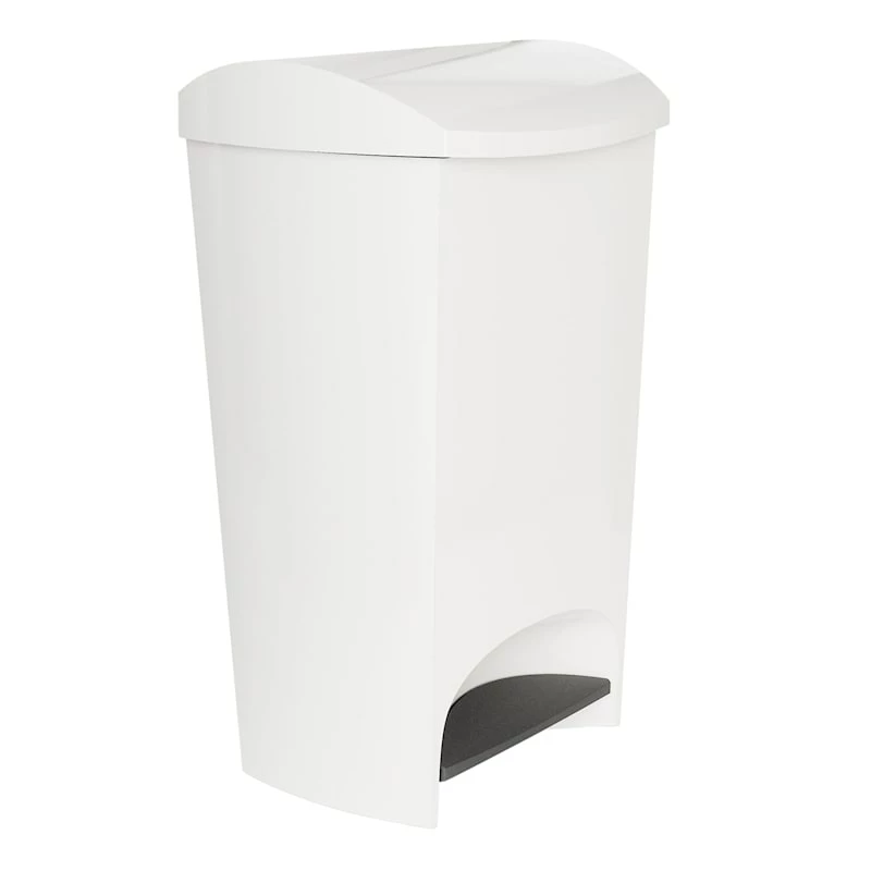 Two-Step White Trash Can, 12gal 5 Two-Step White Trash Can, 12gal - Image 5