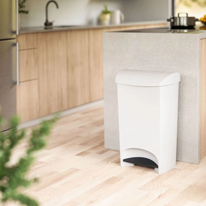 Two-Step White Trash Can, 12gal 6 Two-Step White Trash Can, 12gal - Image 6