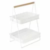 Ty Pennington 2-Tier Cozy Caddy, White Metal