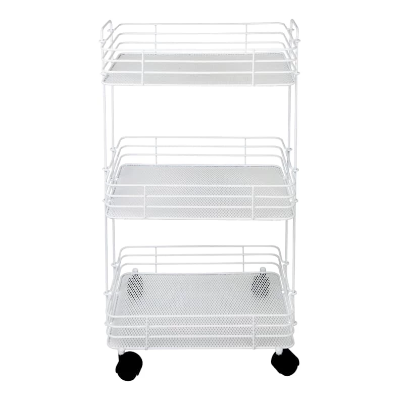 Ty Pennington 3-Tier Wide Mesh Storage Cart 3 Ty Pennington 3-Tier Wide Mesh Storage Cart - Image 3