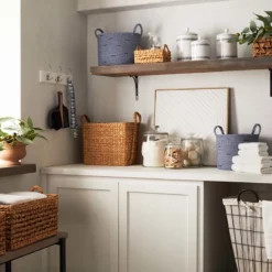 Ty Pennington Braided Arrow Weave Rectangle Basket, Large -Storage Sales Store ty pennington braided arrow weave rectangle basket large 2