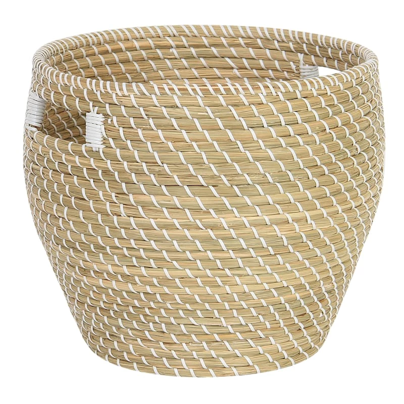 Ty Pennington Seagrass Basket With Plastic Binding, Medium 1 Ty Pennington Seagrass Basket With Plastic Binding, Medium