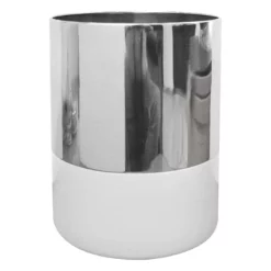 Ty Pennington White Wastebasket, 10"