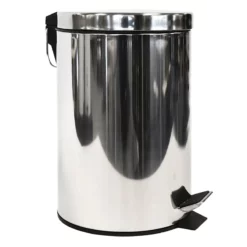 Walsh Shiny Stainless Steel Round Step Can With Removable Liner, 7l