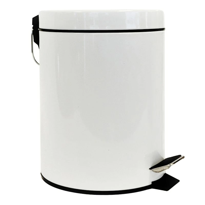 Walsh White Metal Round Step Can With Removable Liner, 5l 1 Walsh White Metal Round Step Can With Removable Liner, 5l