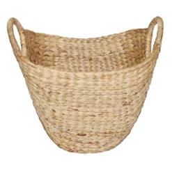 Water Hyacinth Boat Shape Basket S