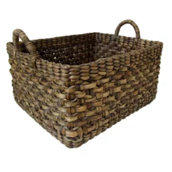 Water Hyacinth Rectangle Grey Extra Large Basket