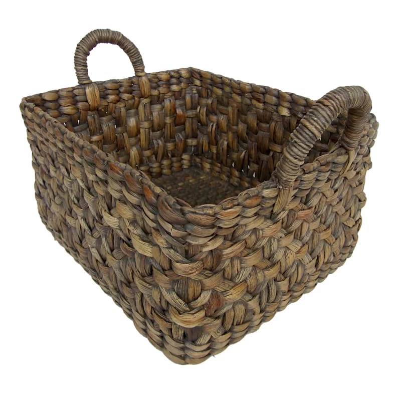 Water Hyacinth Rectangle Grey Extra Medium Basket 1 Water Hyacinth Rectangle Grey Extra Medium Basket