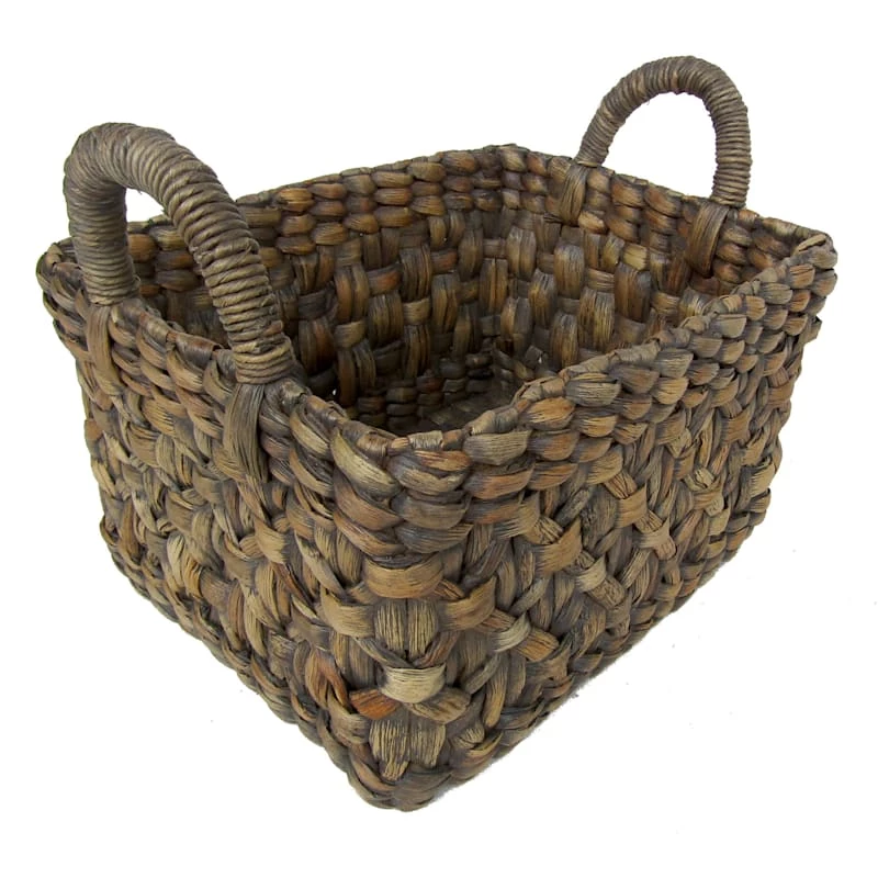 Water Hyacinth Rectangle Grey Extra Small Basket 1 Water Hyacinth Rectangle Grey Extra Small Basket