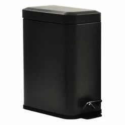 Weston Matte Black Metal Step Can With Removable Liner, 5l