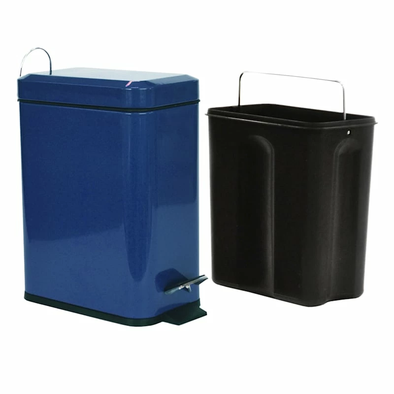 Weston Navy Blue Metal Step Can With Removable Liner, 5l 2 Weston Navy Blue Metal Step Can With Removable Liner, 5l - Image 2