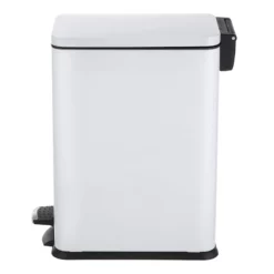 White Rectangle Pedal Bin, 9.7l 9 White Rectangle Pedal Bin, 9.7l -Storage Sales Store white rectangle pedal bin 9.7l 2