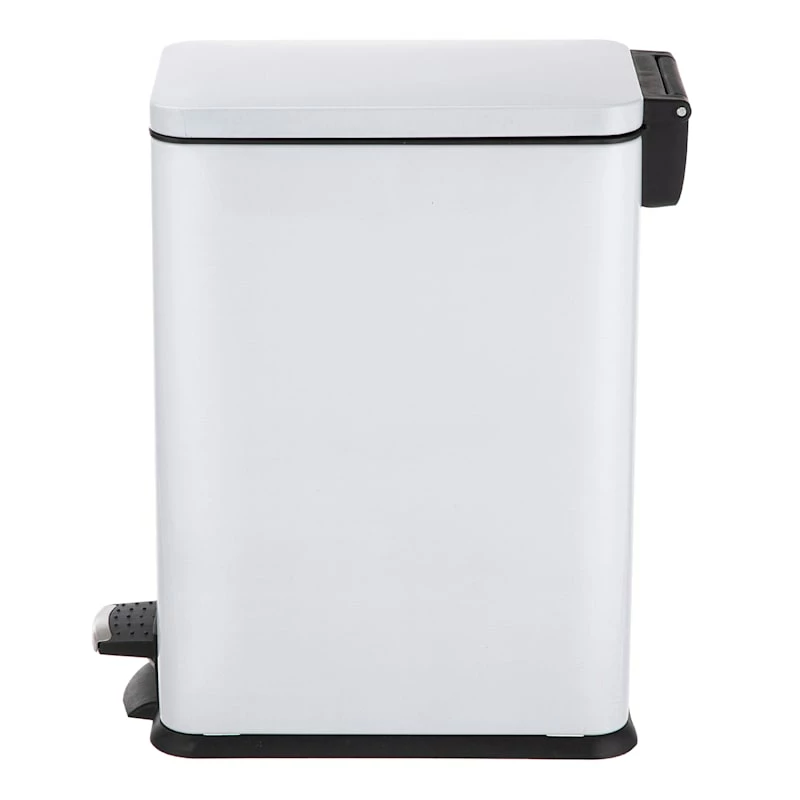White Rectangle Pedal Bin, 9.7l 3 White Rectangle Pedal Bin, 9.7l - Image 3