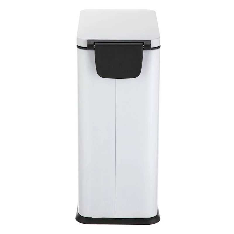 White Rectangle Pedal Bin, 9.7l 4 White Rectangle Pedal Bin, 9.7l - Image 4