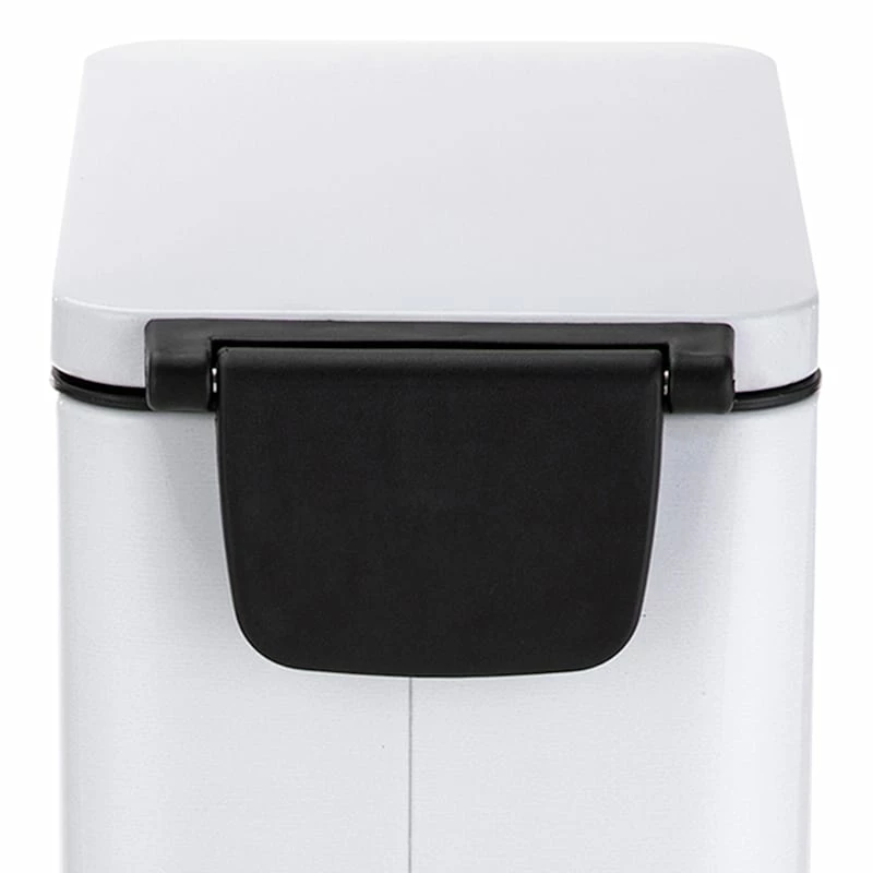 White Rectangle Pedal Bin, 9.7l 5 White Rectangle Pedal Bin, 9.7l - Image 5