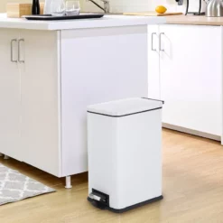White Rectangle Pedal Bin, 9.7l 13 White Rectangle Pedal Bin, 9.7l -Storage Sales Store white rectangle pedal bin 9.7l 6