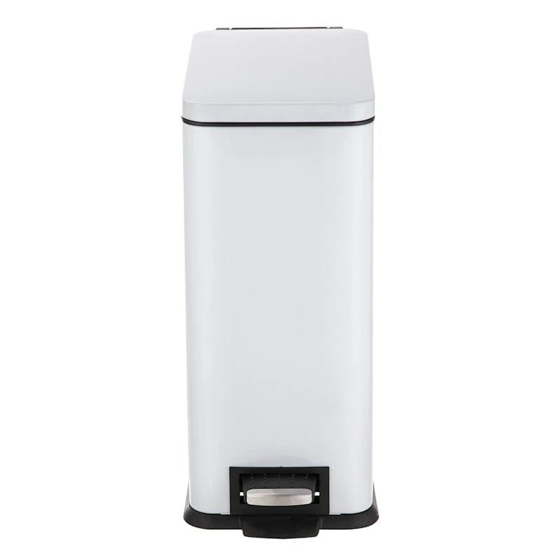 White Rectangle Pedal Bin, 9.7l 1 White Rectangle Pedal Bin, 9.7l