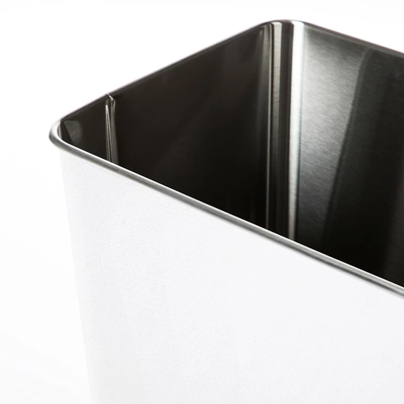White Stainless Steel Open Top Bin, 11.7l 3 White Stainless Steel Open Top Bin, 11.7l - Image 3