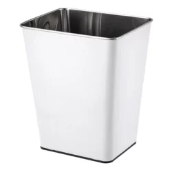White Stainless Steel Open Top Bin, 11.7l