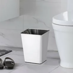 White Stainless Steel Open Top Bin, 11.7l 9 White Stainless Steel Open Top Bin, 11.7l -Storage Sales Store white stainless steel open top bin 11.7l 4