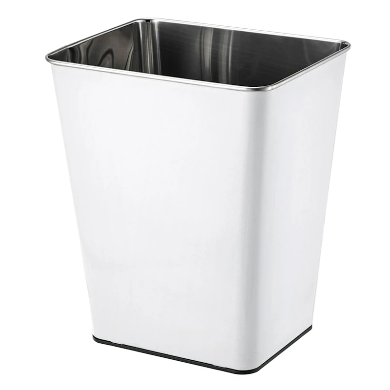 White Stainless Steel Open Top Bin, 11.7l 1 White Stainless Steel Open Top Bin, 11.7l