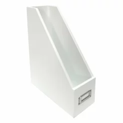 White Wooden Magazine Holder