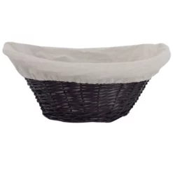 Willow Laundry Basket With Liner, Black