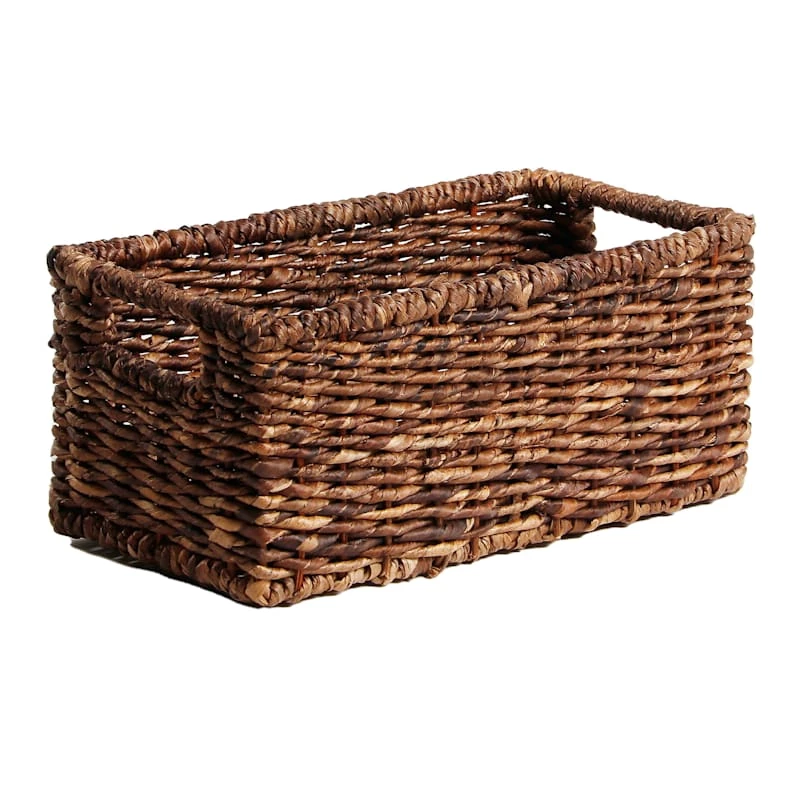 Woven Abaca Rectangle Shelf Tote, Medium 1 Woven Abaca Rectangle Shelf Tote, Medium