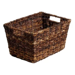 Woven Abaca Tapered Storage Basket, Medium
